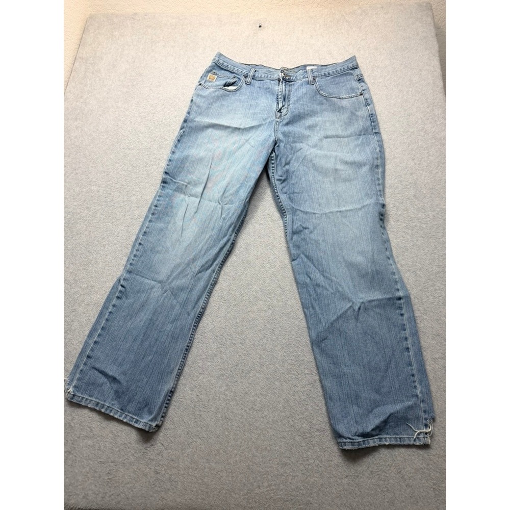 Cinch Mens Relaxed Fit Tapered Leg Light Wash Blue Denim Jeans 38x32 B160 LST